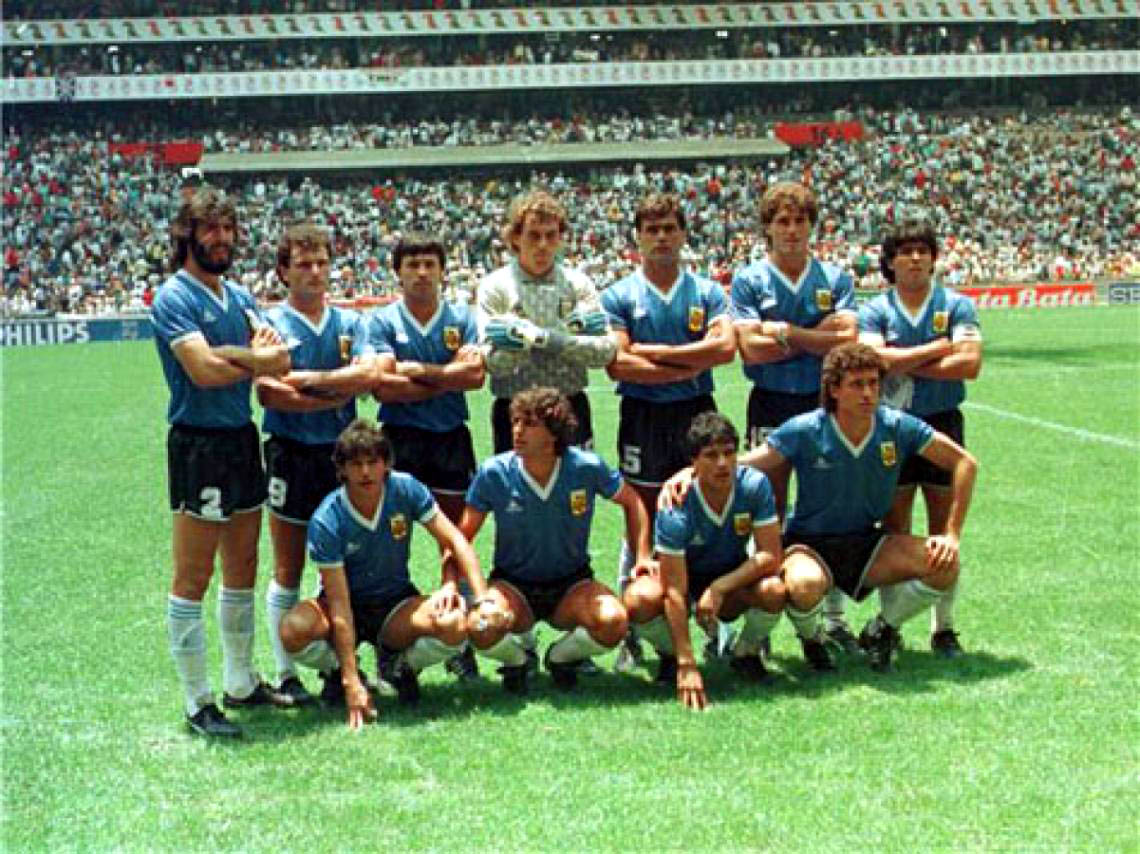 Argentina vs England before the 1986 World Cup quarter-final at the Estadio Azteca
