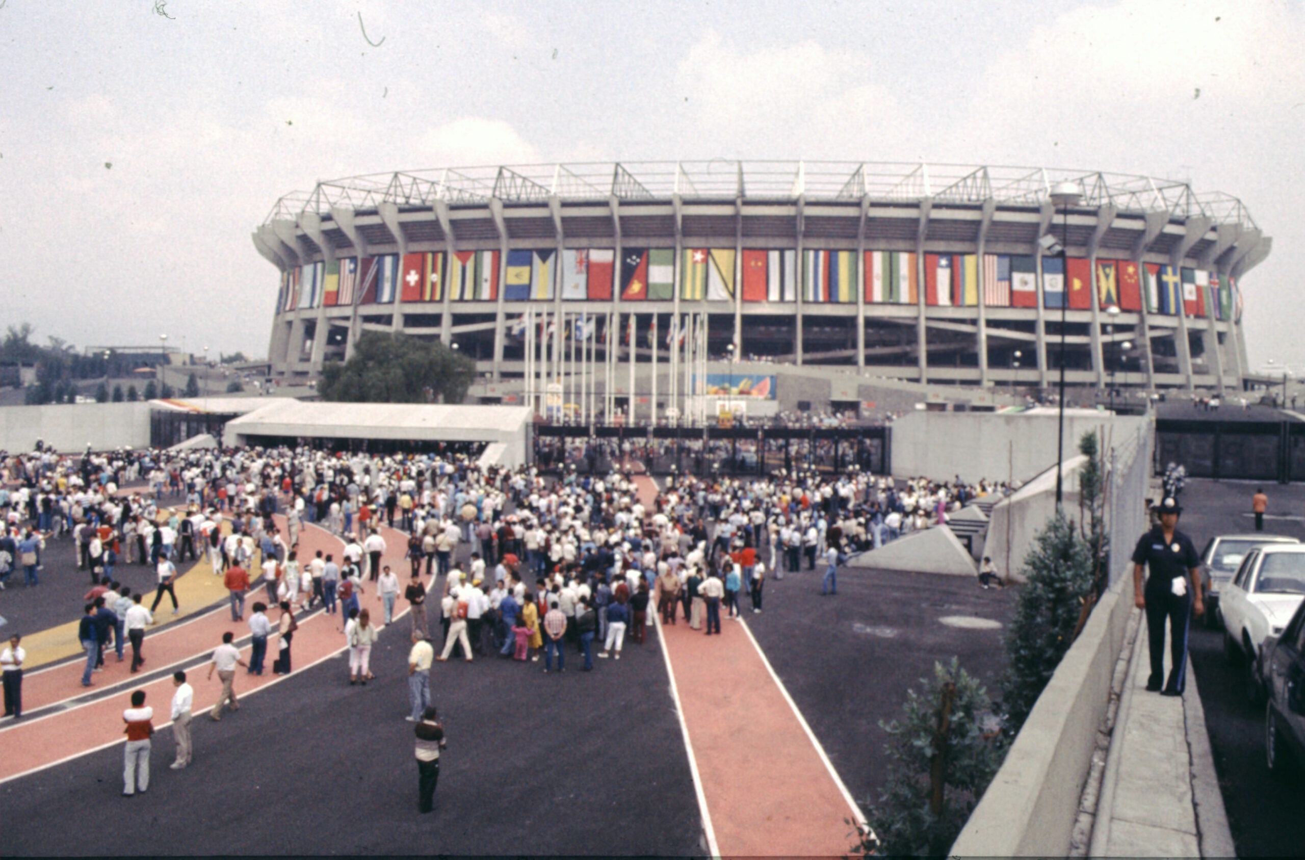 Estadio Azteca during the 1986 FIFA World Cup in Mexico